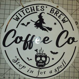 Witch,Goth, Halloween themed wooden sign handmade